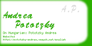 andrea pototzky business card